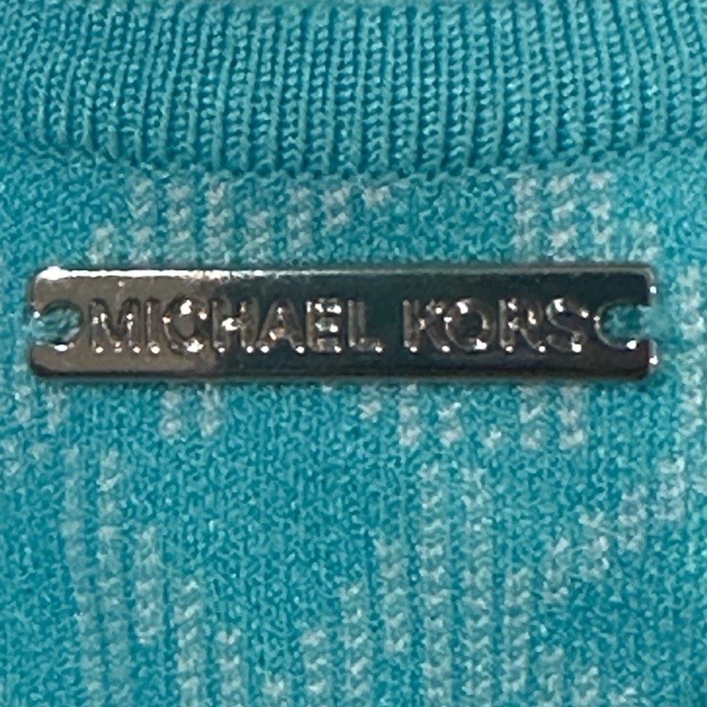 Michael Kors Blue Halter Sheath Mini Dress - Picture 4 of 9